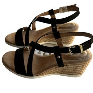 Giani Bernini black wedge espadrille sandal